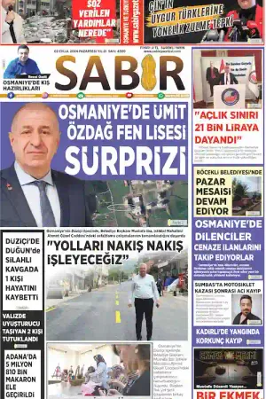 2 Eylül 2024 Sabır Gazetesi