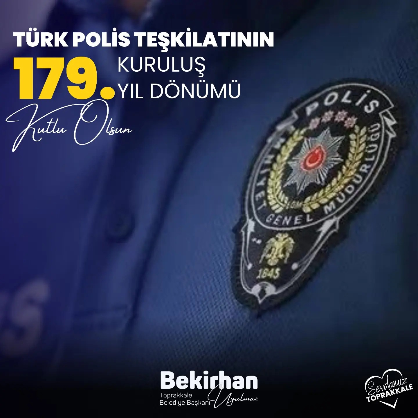 Toprakkale Belediye Başkanı Bekirhan Uyutmaz'dan Türk Polis Teşkilatı'na Övgü Dolu Kutlama