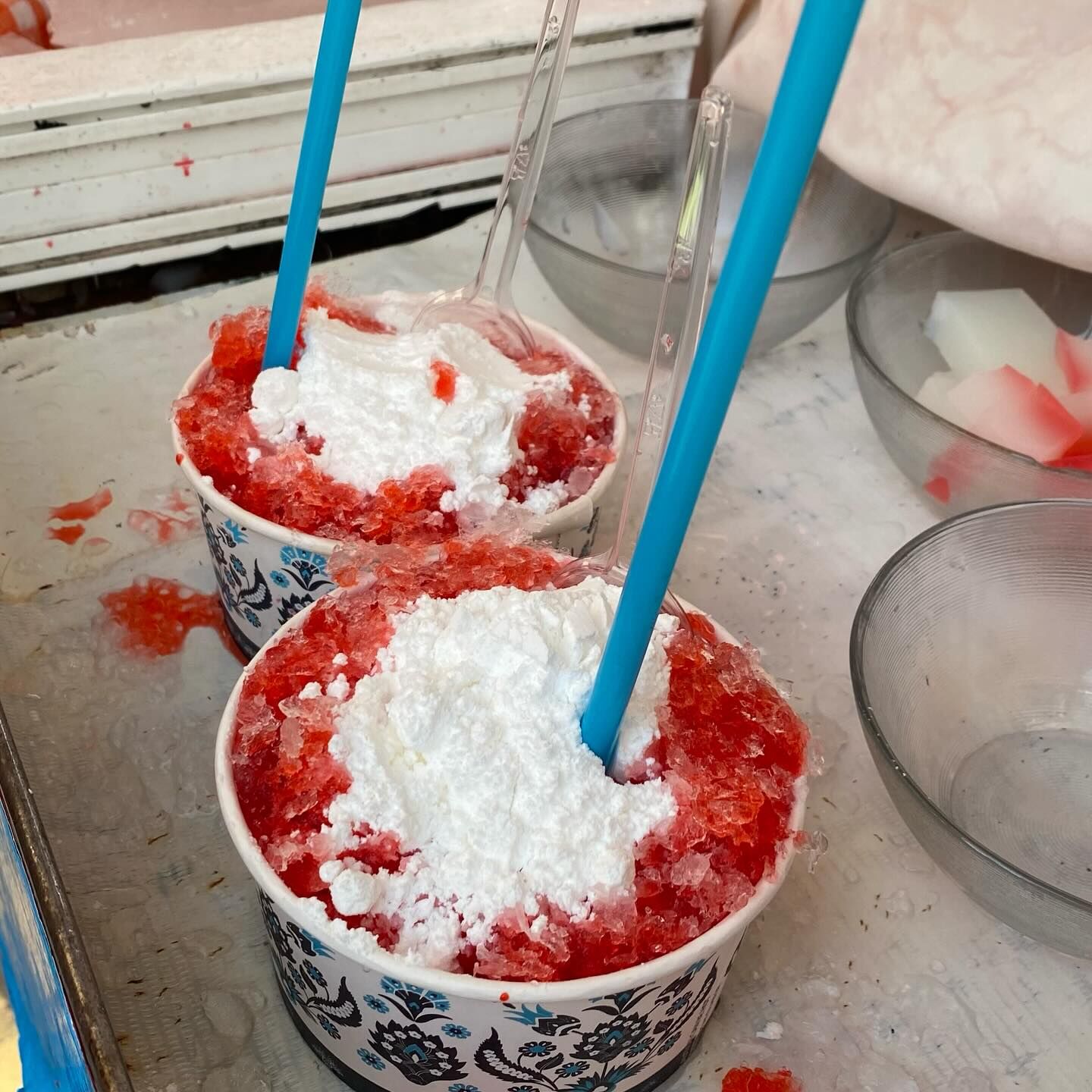 Adana Ve Osmaniye'de Yaz Günlerinin Serinletici Yiyeceği Buzlu Biçi Biçi (2)