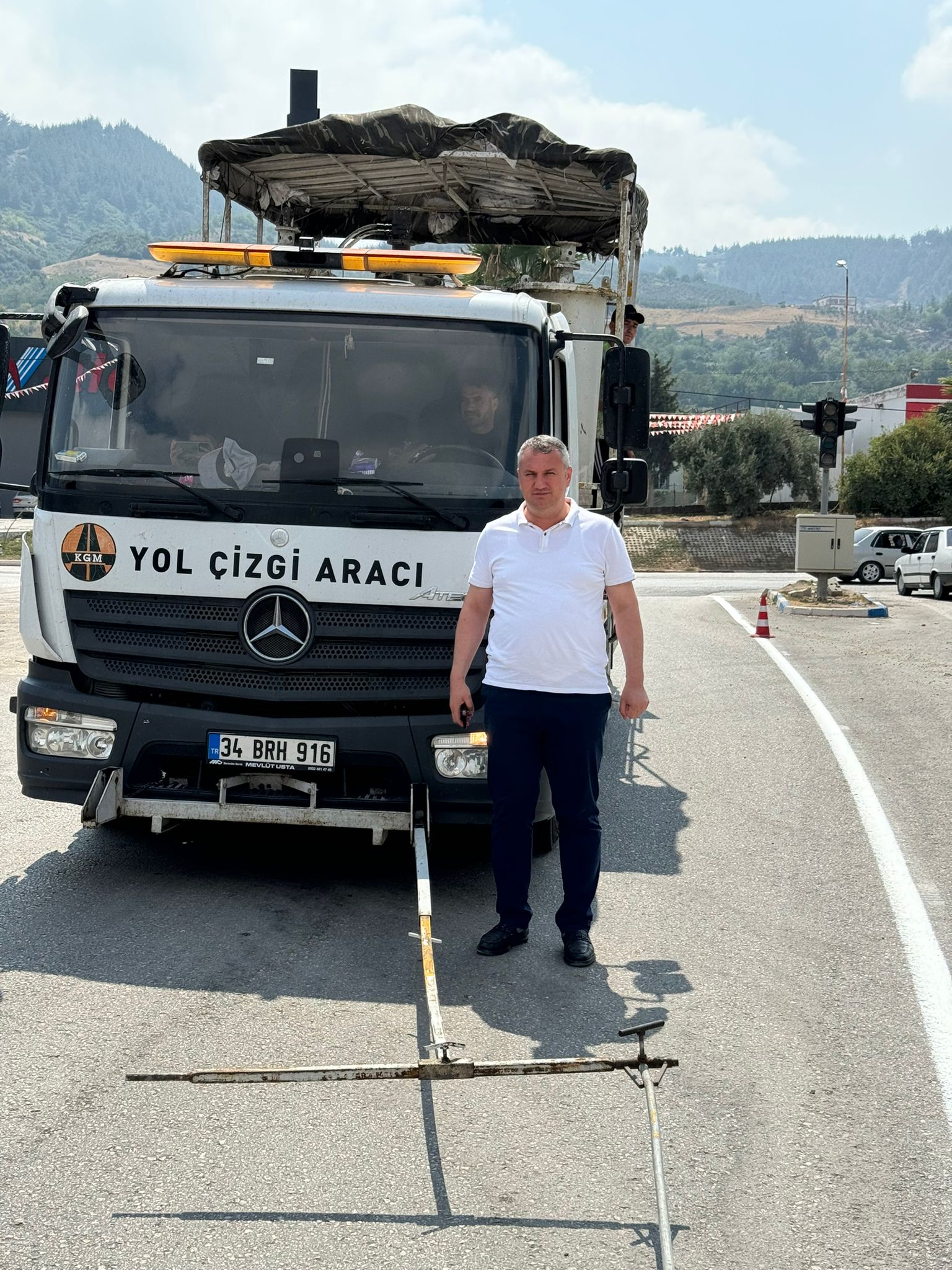 Düziçi'nde Muhsin Yazıcıoğlu Bulvarı'nda Şerit Çalışmaları Tamamlandı (1)