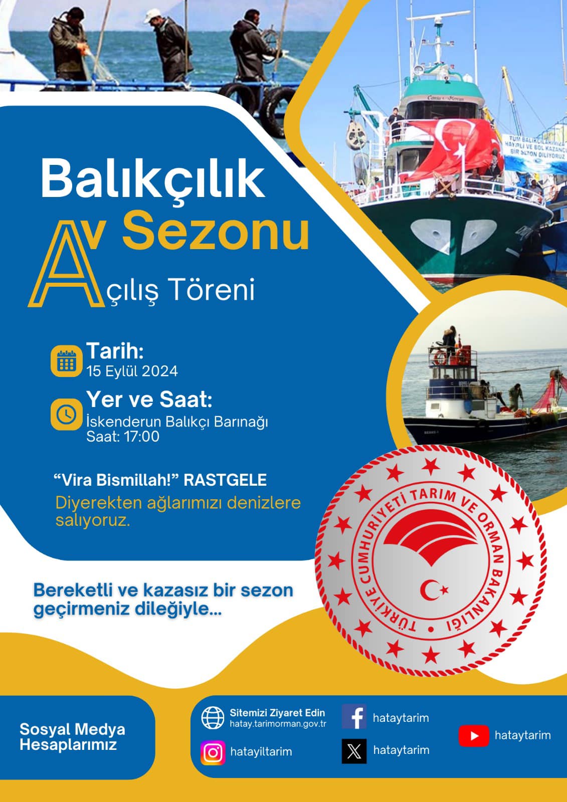 Hatay'da Yeni Balıkçılık Sezonu 15 Eylül'de Başlıyor