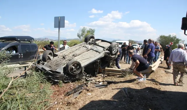 Serik Te Takla Atan Otomobilin Surucusu Yaralandi