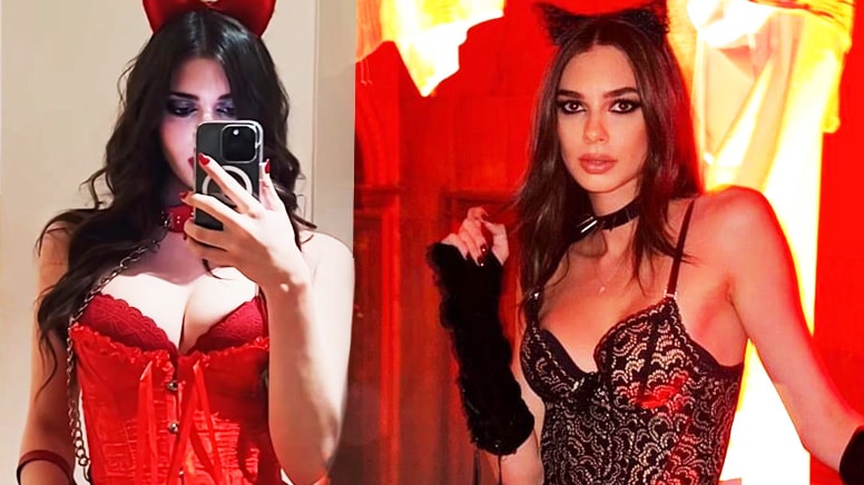 Defne Samyeli’nin Kızları Cadılar Bayramı’nda Kostümleriyle Dikkat Çekti! (2)