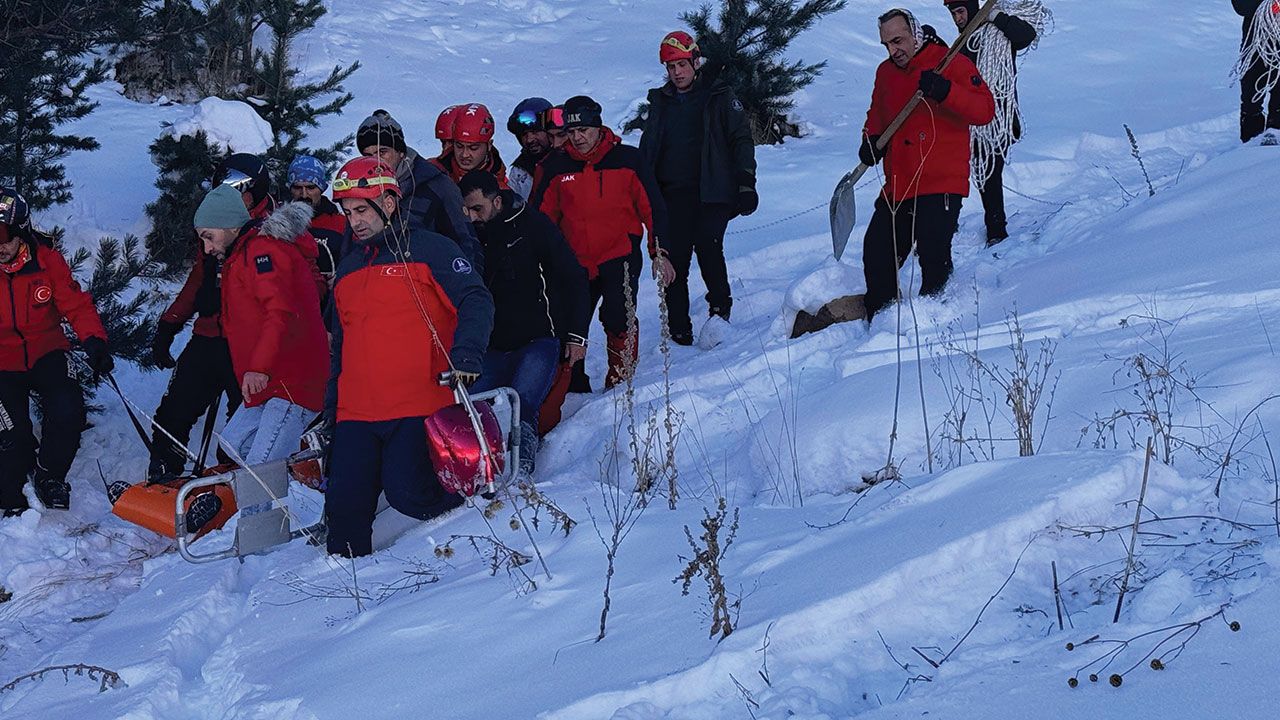 Erzurum Palandöken Kayak Merkezi'nde Çığ Düştü (1)