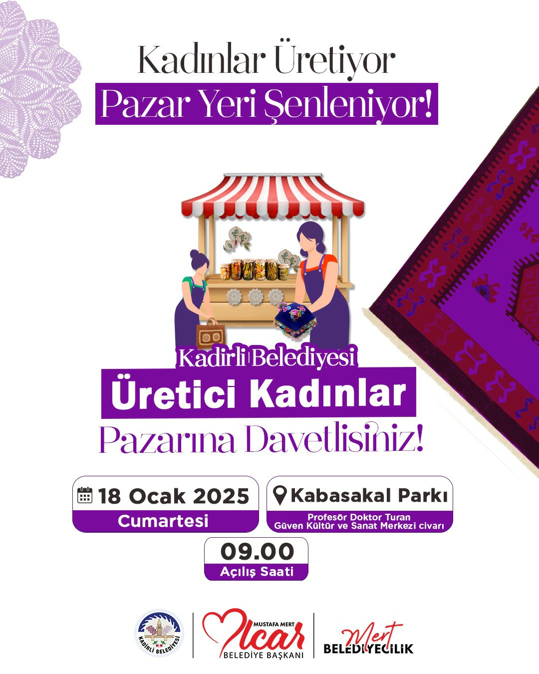 Kadirli Üretici Kadınlar Pazarı Her Cumartesi Sizleri Bekliyor