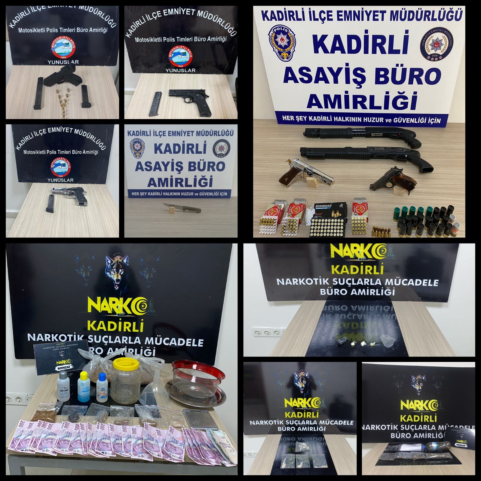 Kadirli’de Narkotik Ve Asayiş Operasyonu 9 Şüpheli Tutuklandı