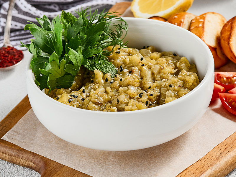 Közlenmiş Patlıcan Salatası3