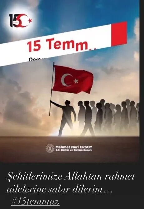 Ünlülerden 15 Temmuz’a Duygusal Paylaşımlar6