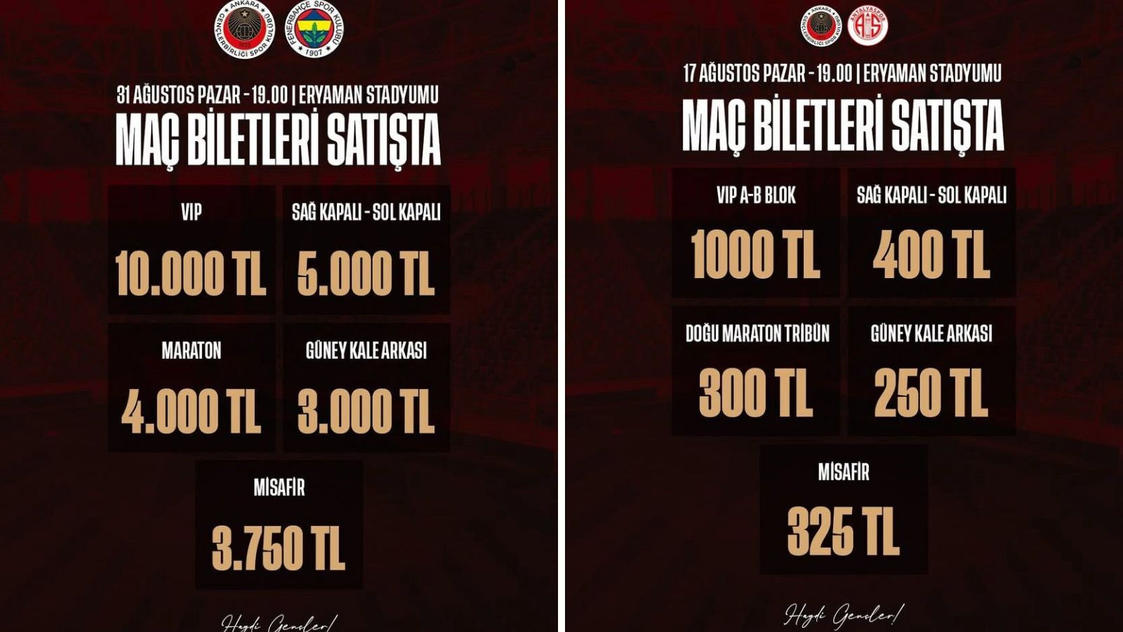 Gençlerbirliği’nden Fenerbahçe Maçı Biletlerine Tepki2