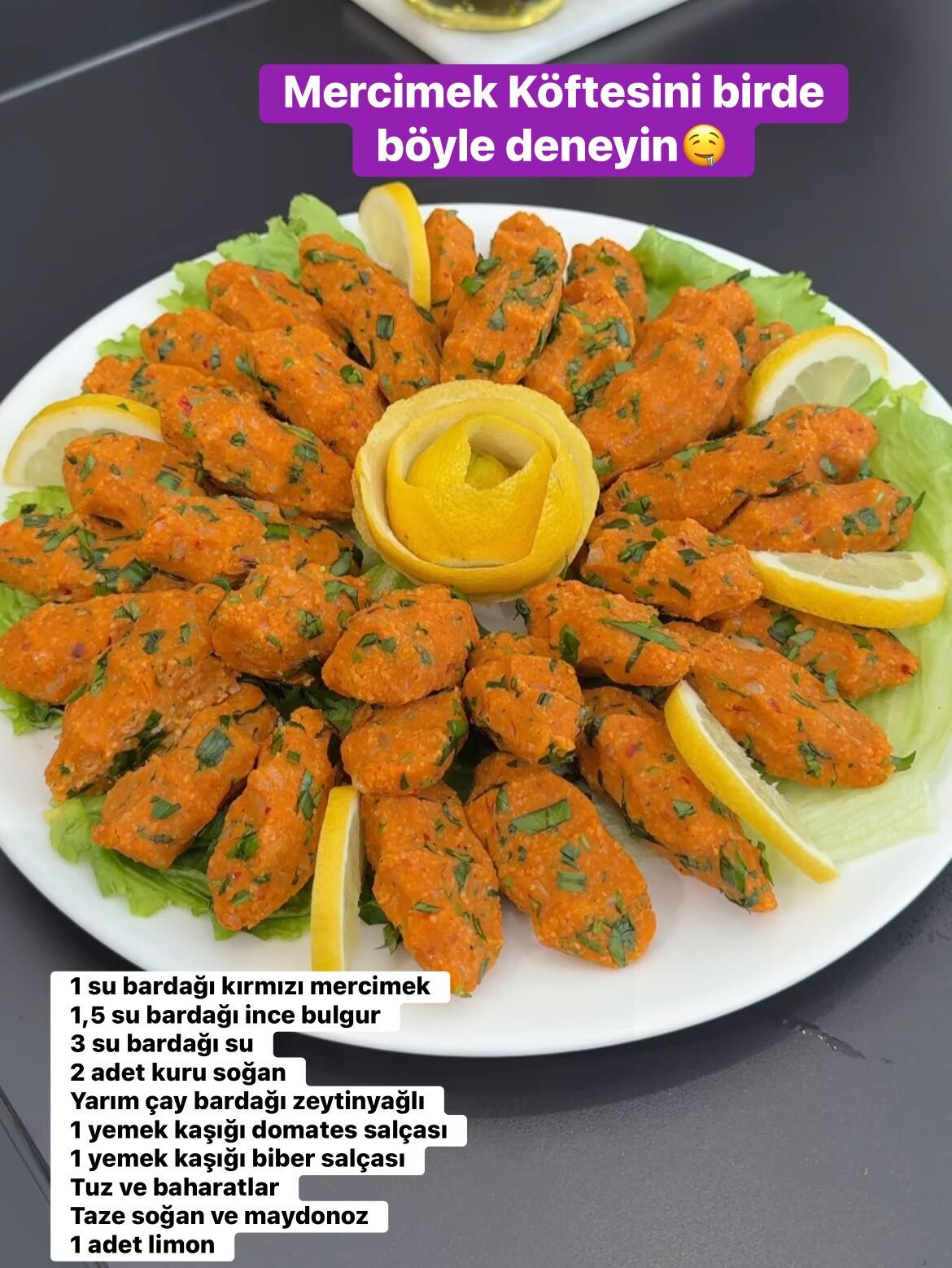 Osmaniye Usulü Mercimek Köftesi Tarifi1
