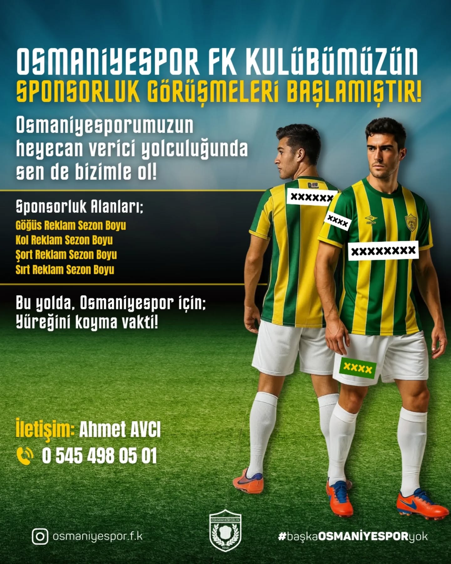 Osmaniyespor Fk'dan Sponsorluk Çağrısı