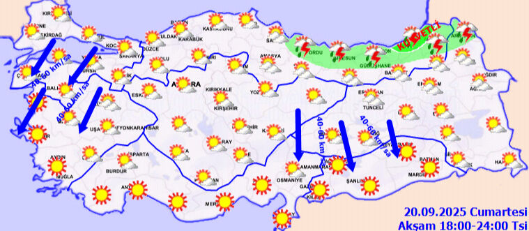 20 21 Eylül Hava Durumu İl İl Son Tahminler3