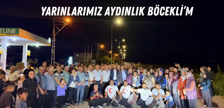 Böcekli’de Geceyi Gündüze Çeviren Proje Belde Girişi Aydınlatma Hizmete Açıldı (1)