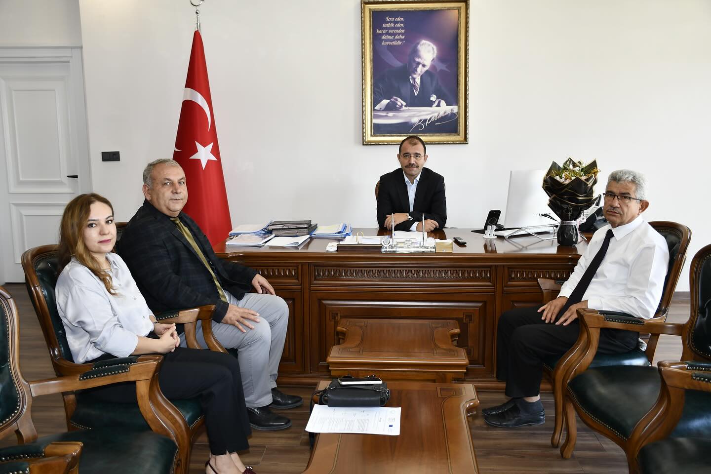 Kadirli’de Mesleki Eğitim Projesi Kaymakamla Görüştü2