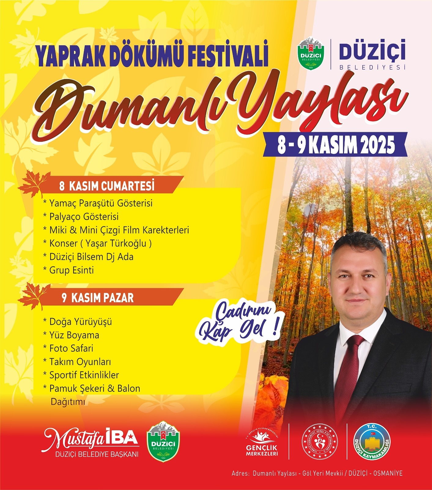 Düziçi’nde Sonbahar Coşkusu Başlıyor Dumanlı Yaylası’nda Yaprak Dökümü Festivali! (2)