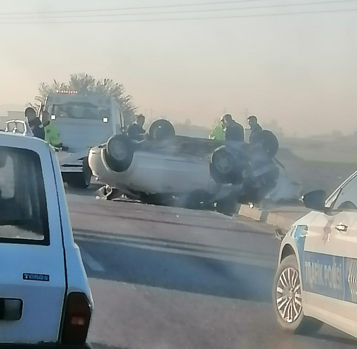 Osmaniye Çevre Yolunda Otomobil Devrildi Sürücü Yaralandı3