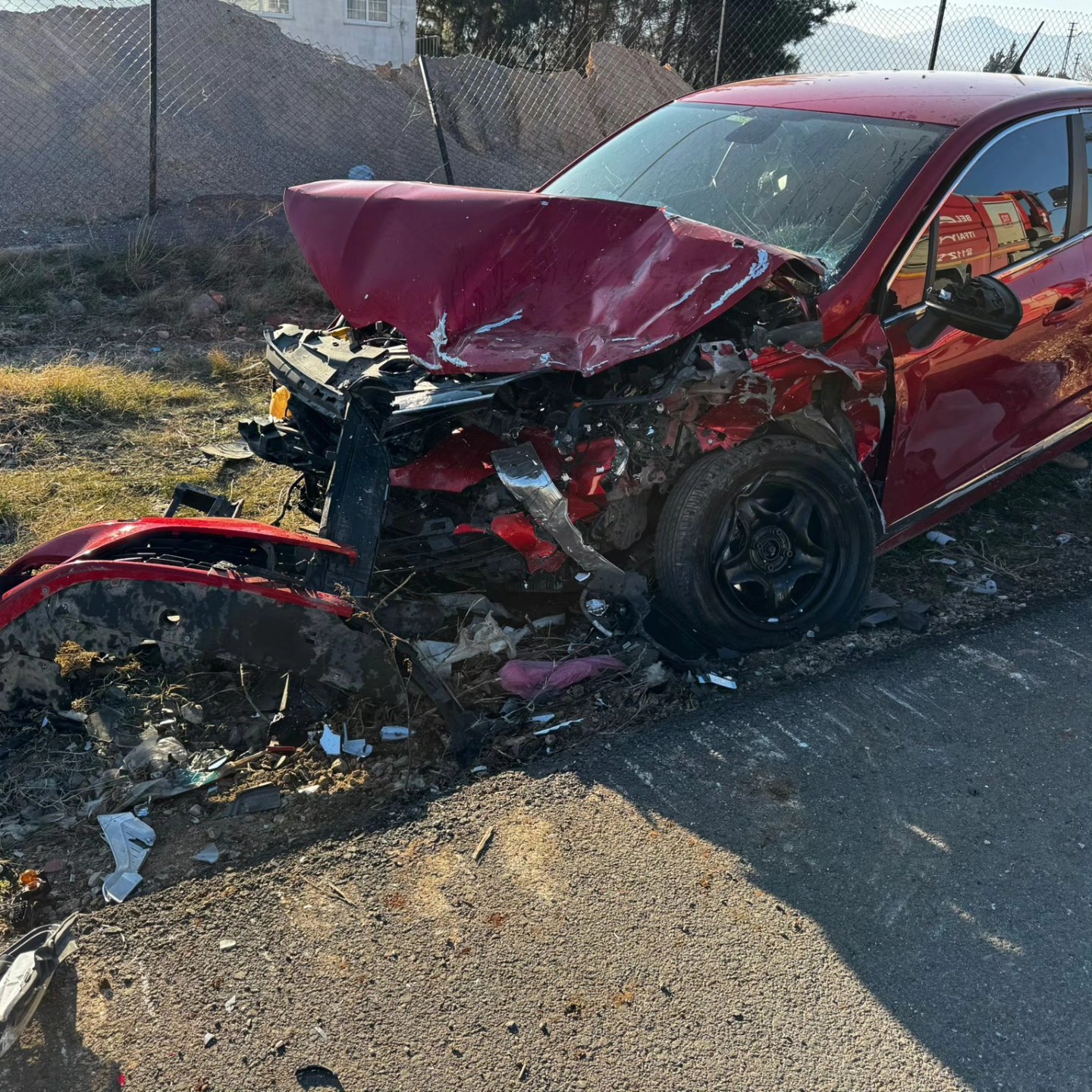 Düziçi’nde Trafik Kazası Kaygan Yolda 2 Kişi Yaralandı (2)