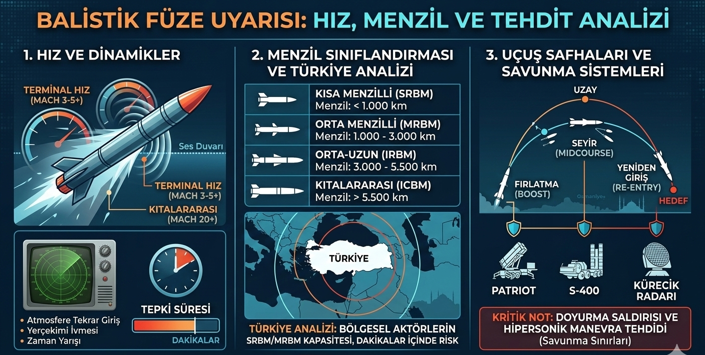 Osmaniye’de Balistik Füze Uyarısı  Hız, Menzil ve Tehdit Analizi