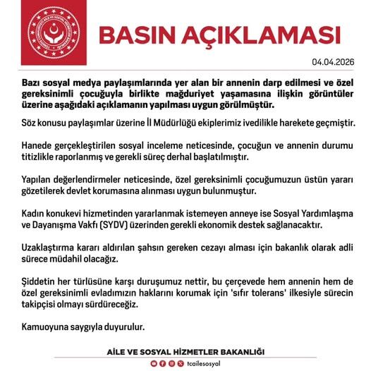 Aile Ve Sosyal Bakanlık