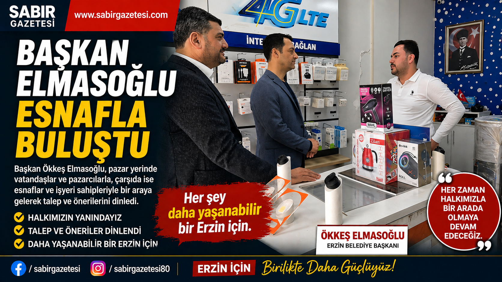 Başkan Elmasoğlu Esnafla Buluştu