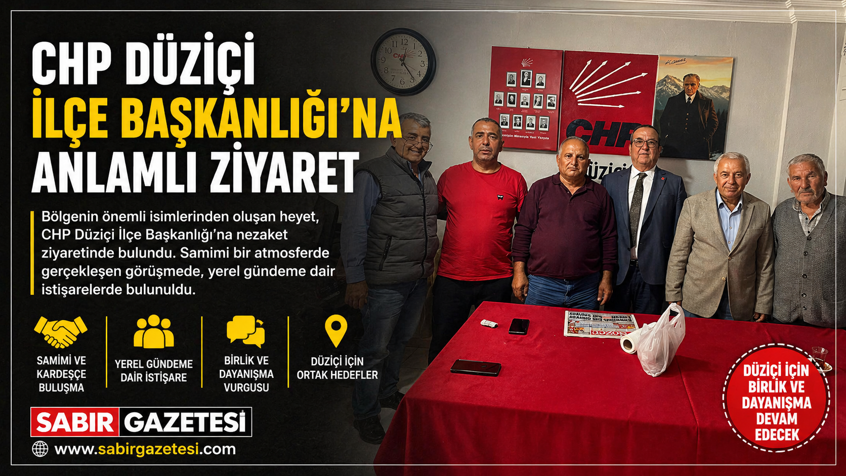 CHP Düziçi İlçe Başkanlığı’na Anlamlı Ziyaret