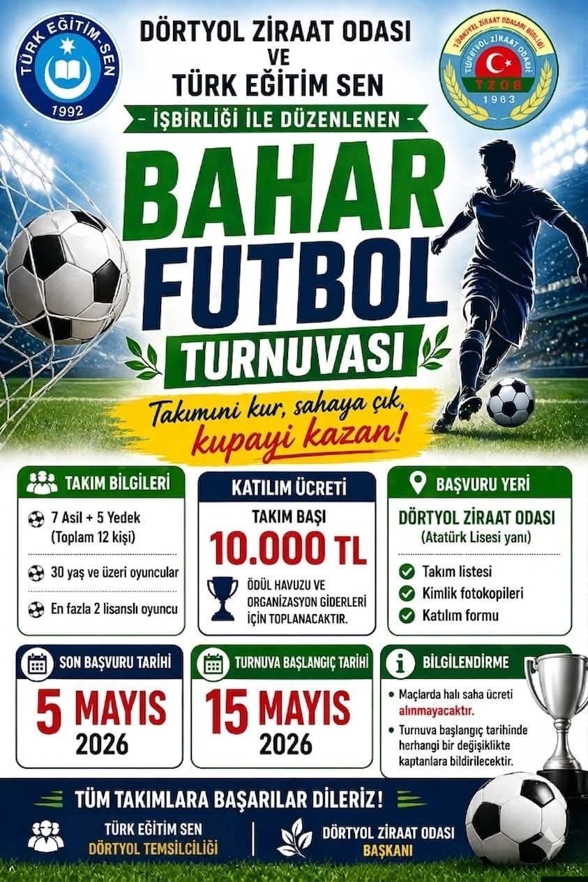 Dörtyol’da Bahar Turnuvası Başlıyor