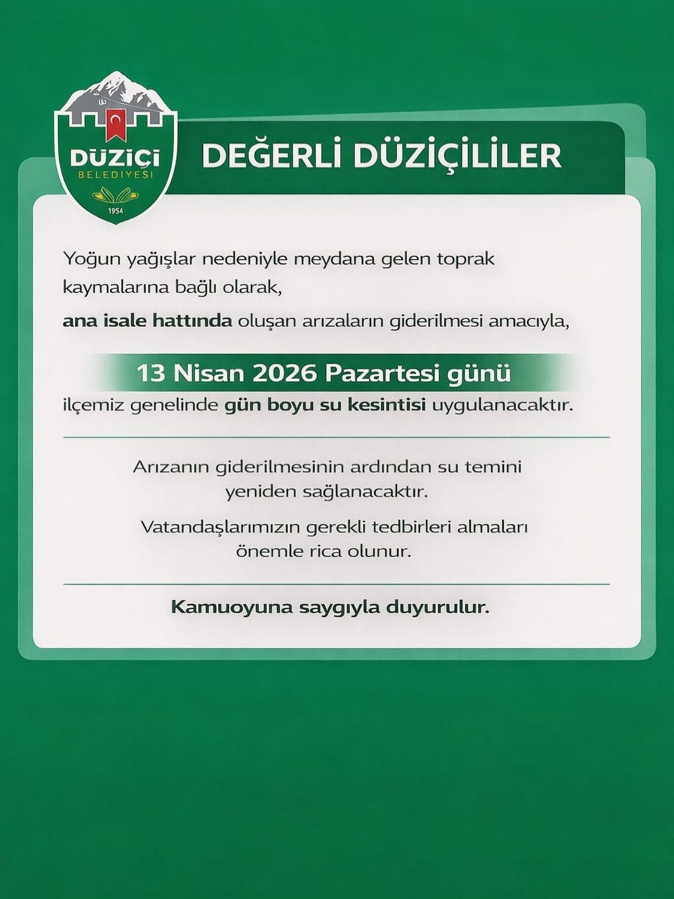 Düziçi Duyuru