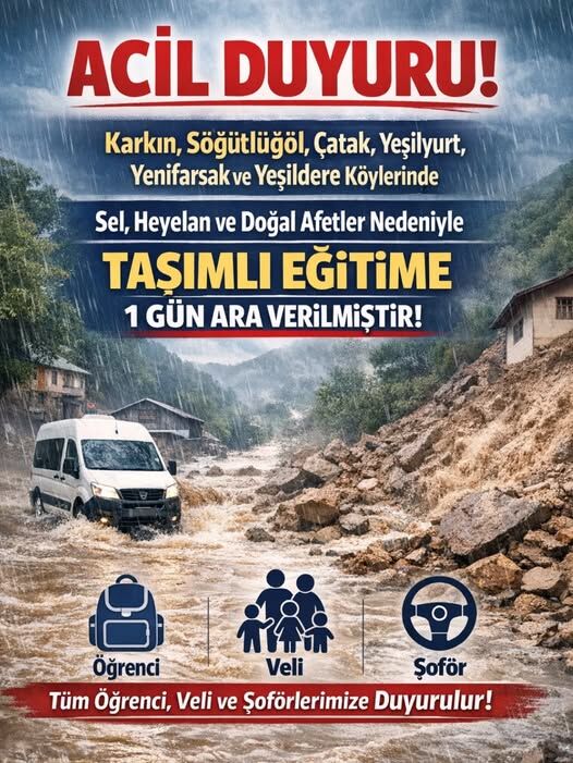 Düziçi’nde Eğitime Sel Engeli