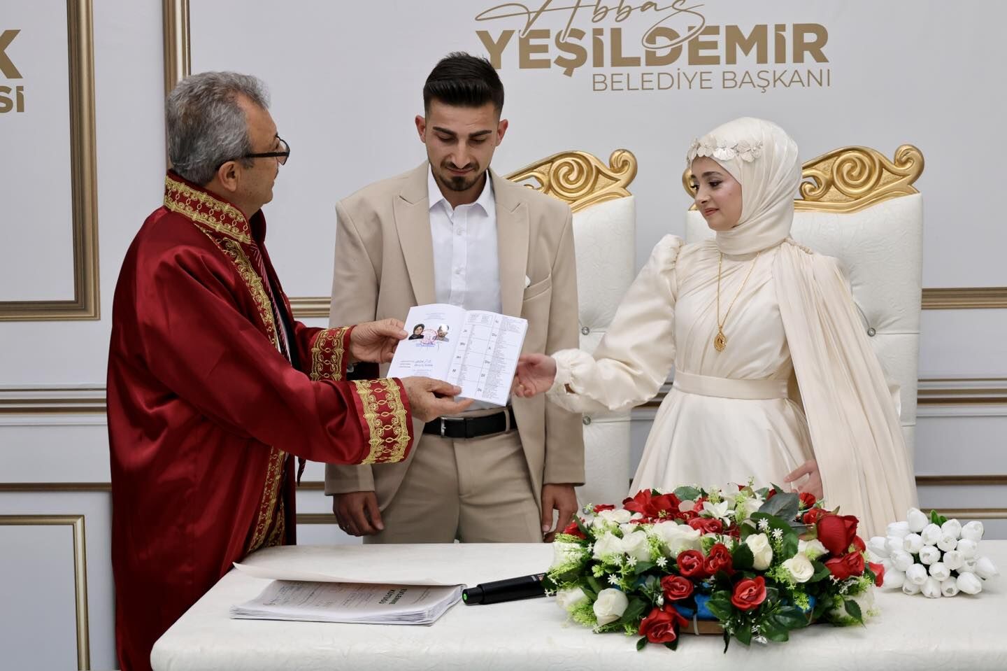 Ellek’te Nikah Sevinci Belediye Başkanından Nikah Töreni (2)