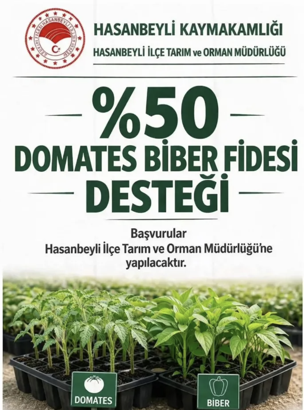 Hasanbeyli’de Fideler Dağıtılacak