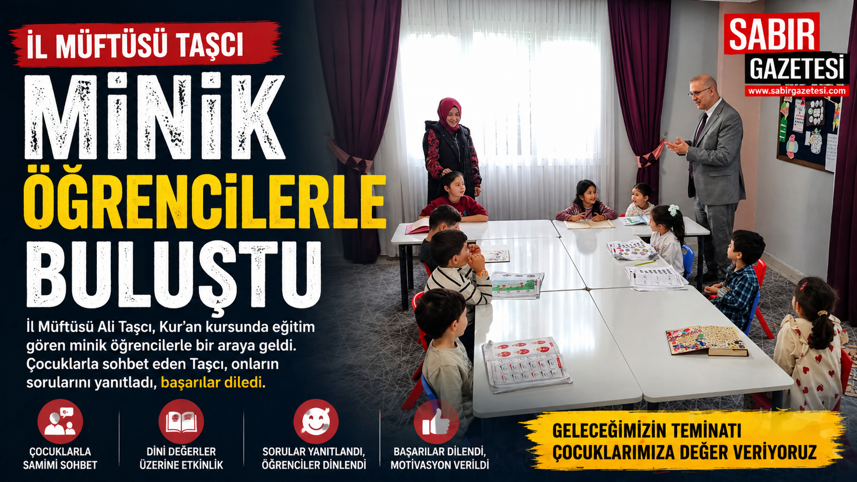 İl Müftüsü Taşcı Minik Öğrencilerle Buluştu