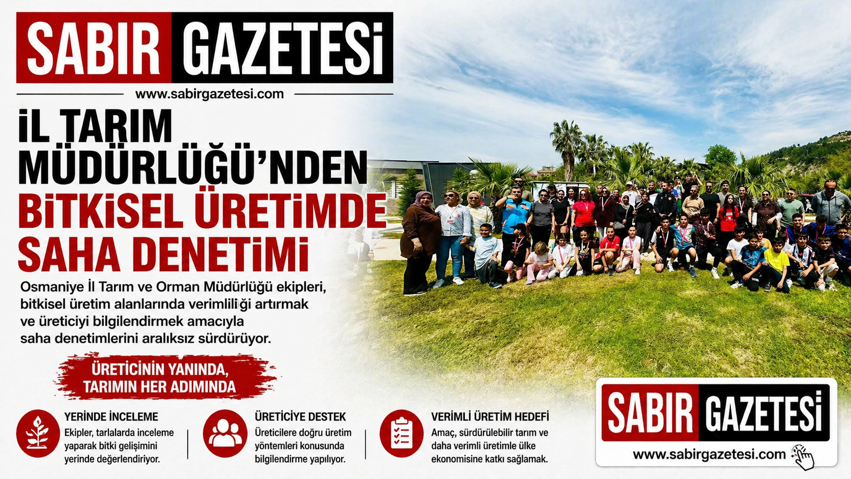 İl Tarım Müdürlüğü’nden Bitkisel Üretimde Saha Denetimi