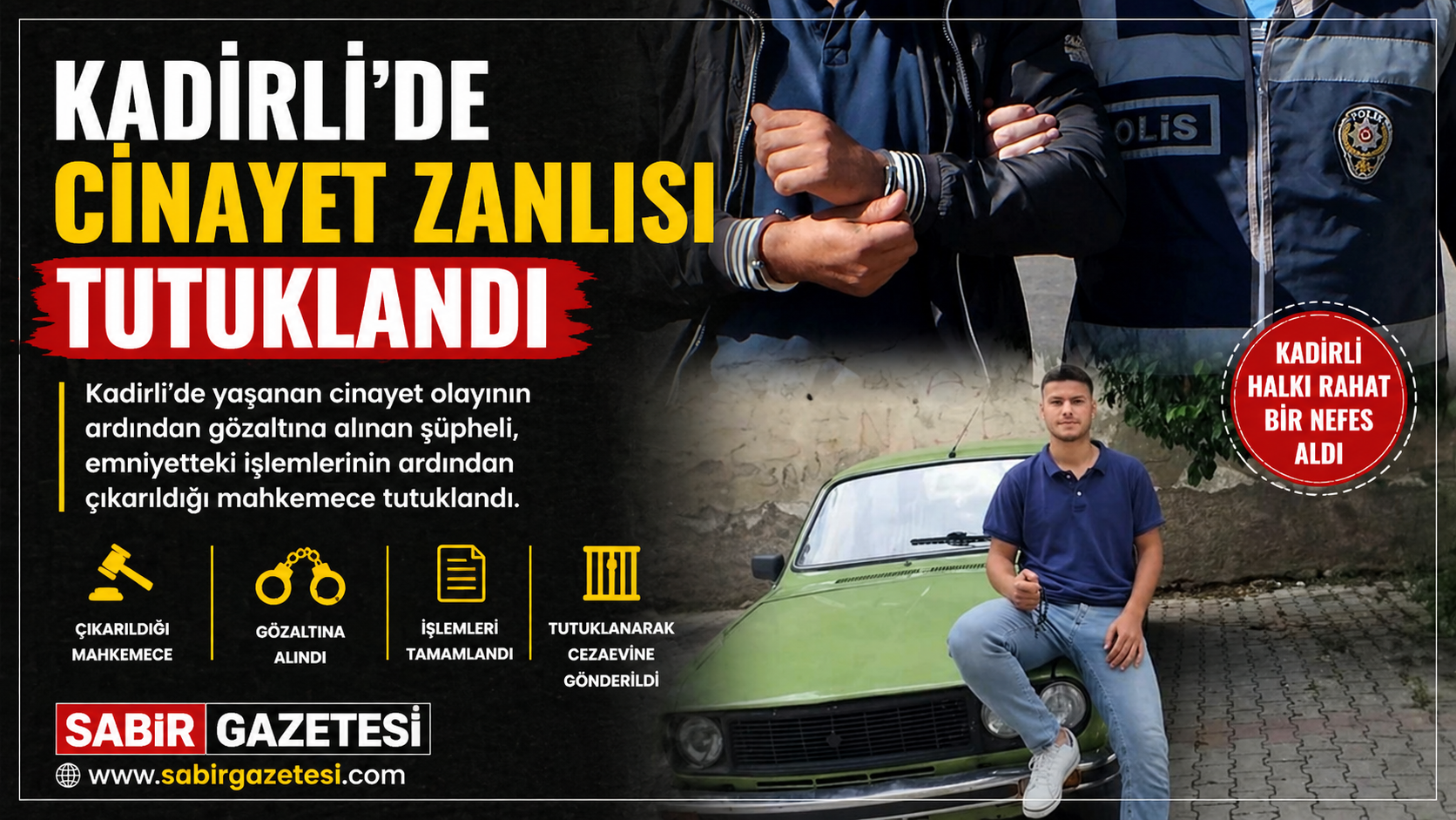 Kadirli’de Cinayet Zanlısı Tutuklandı