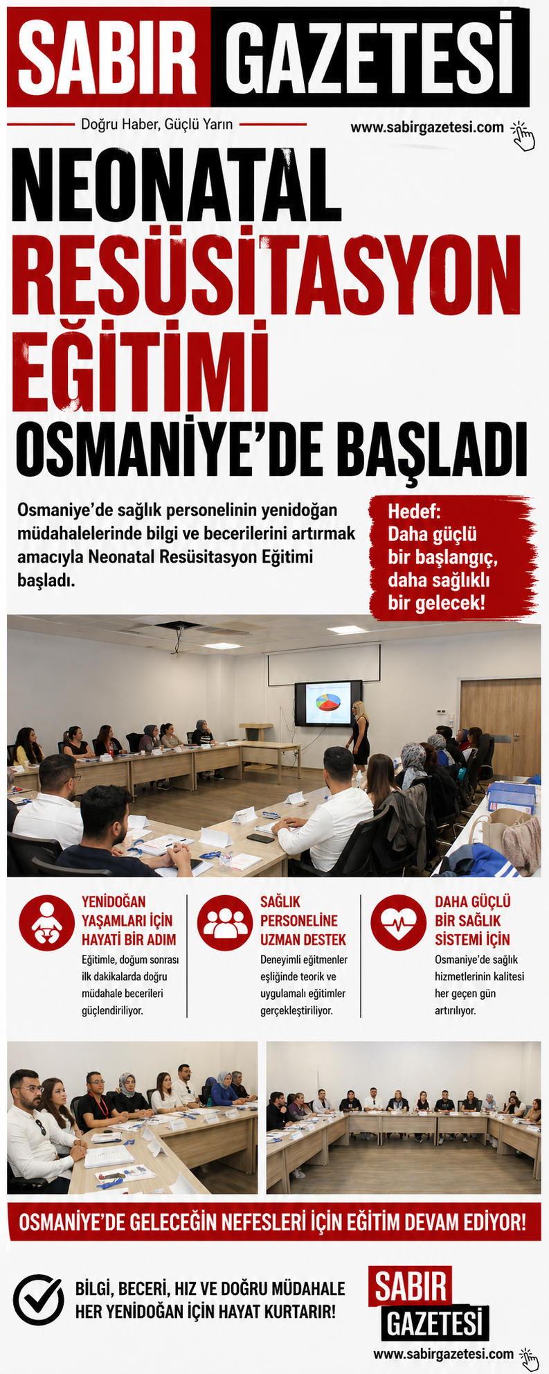 Neonatal Resüsitasyon Eğitimi Osmaniye’de Başladı