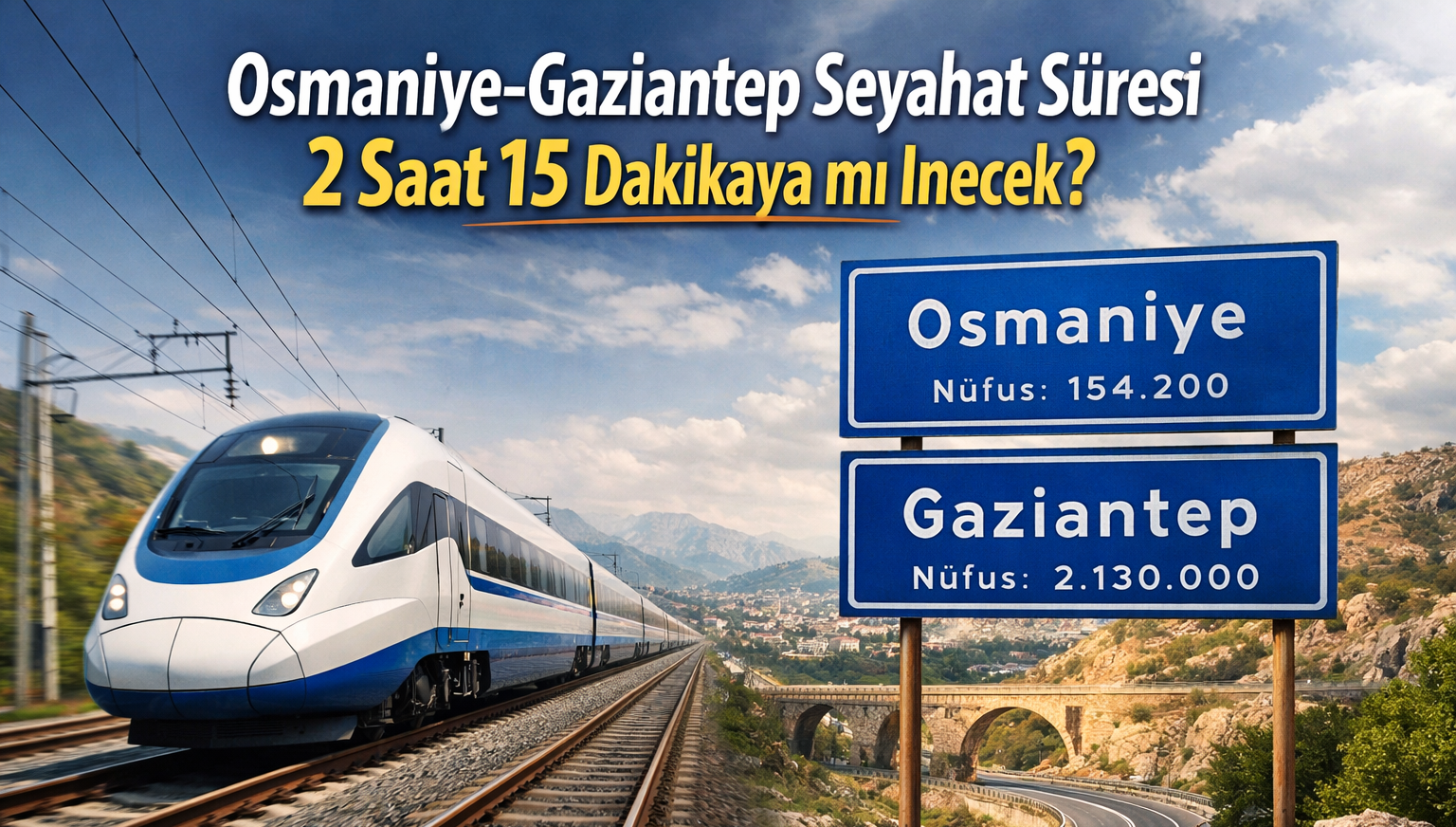 Osmaniye-Gaziantep Seyahati 2 Saat 15 Dakikaya mı İniyor?!