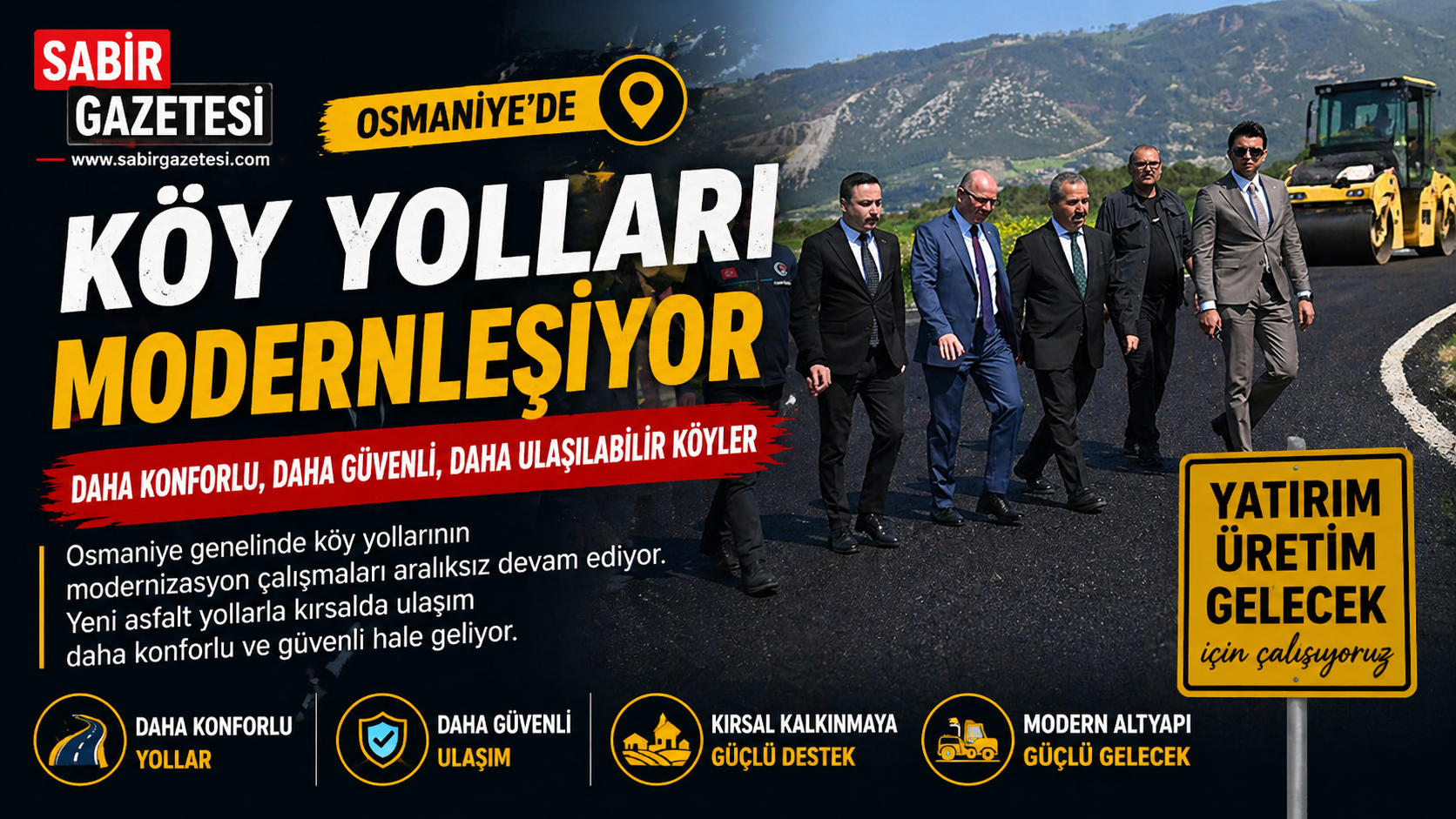 Osmaniye’de Köy Yolları Modernleşiyor