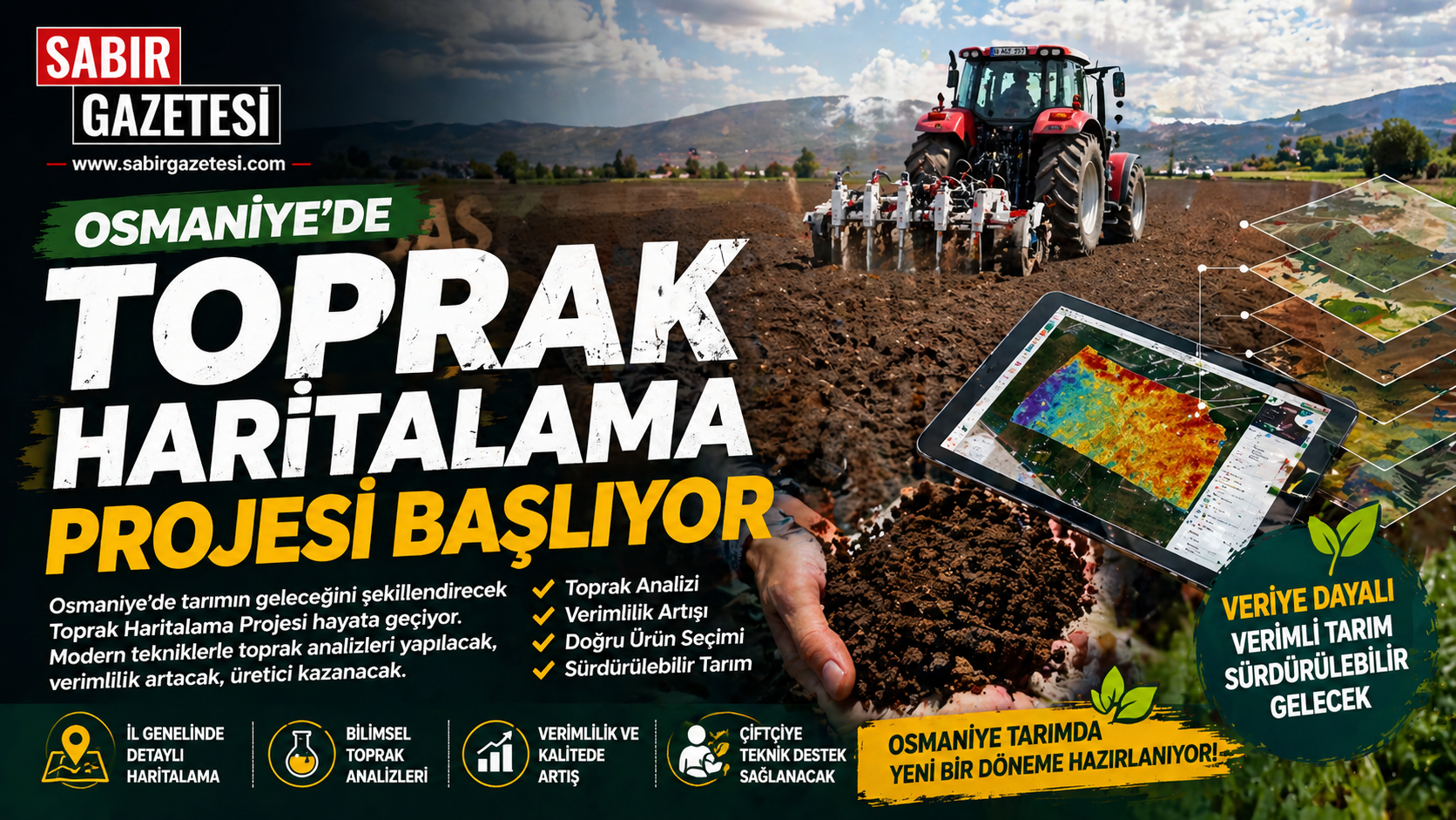 Osmaniye’de Toprak Haritalama Projesi Başlıyor