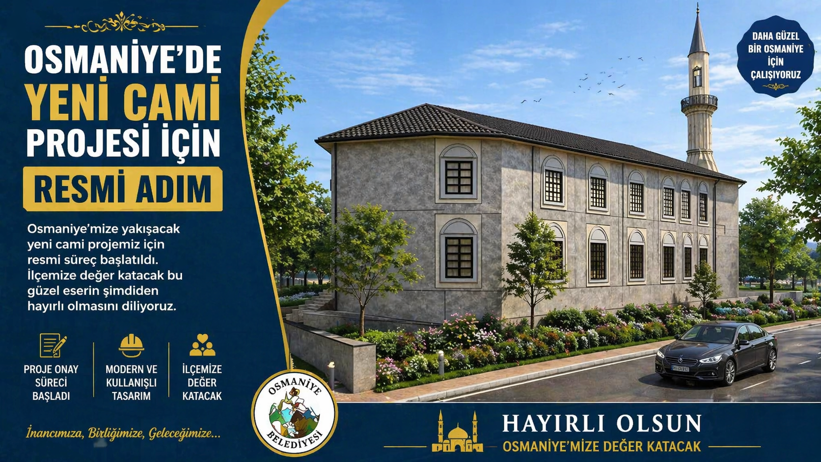 Osmaniye’de Yeni Cami Projesi için Resmi Adım