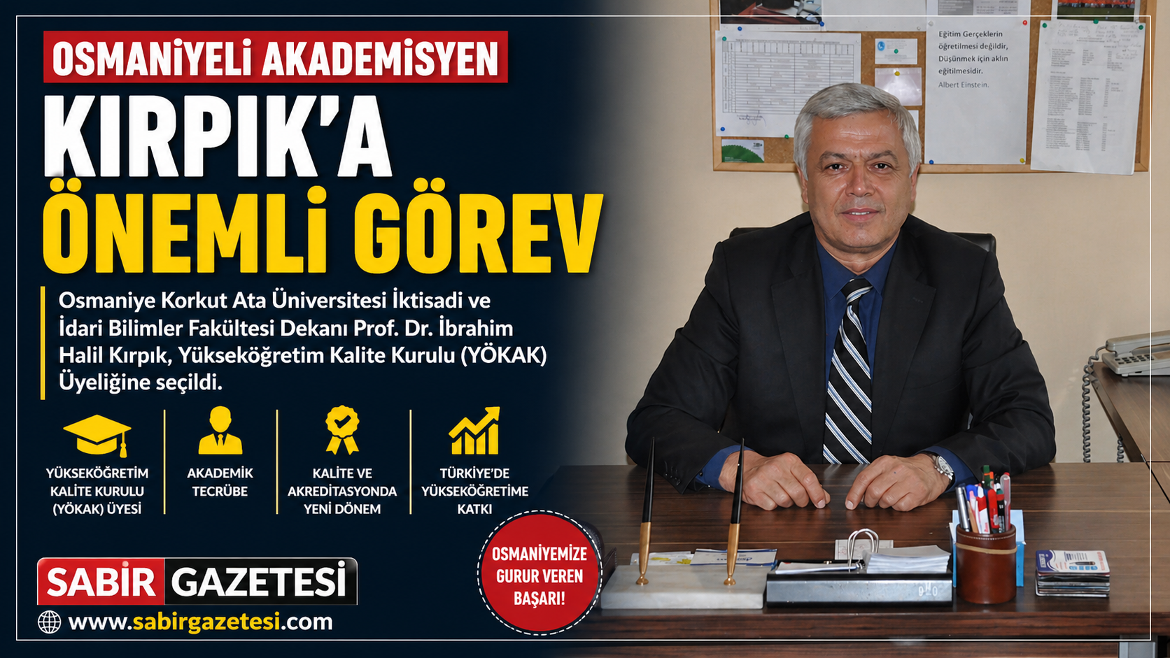 Osmaniyeli Akademisyen Kırpık’a Önemli Görev