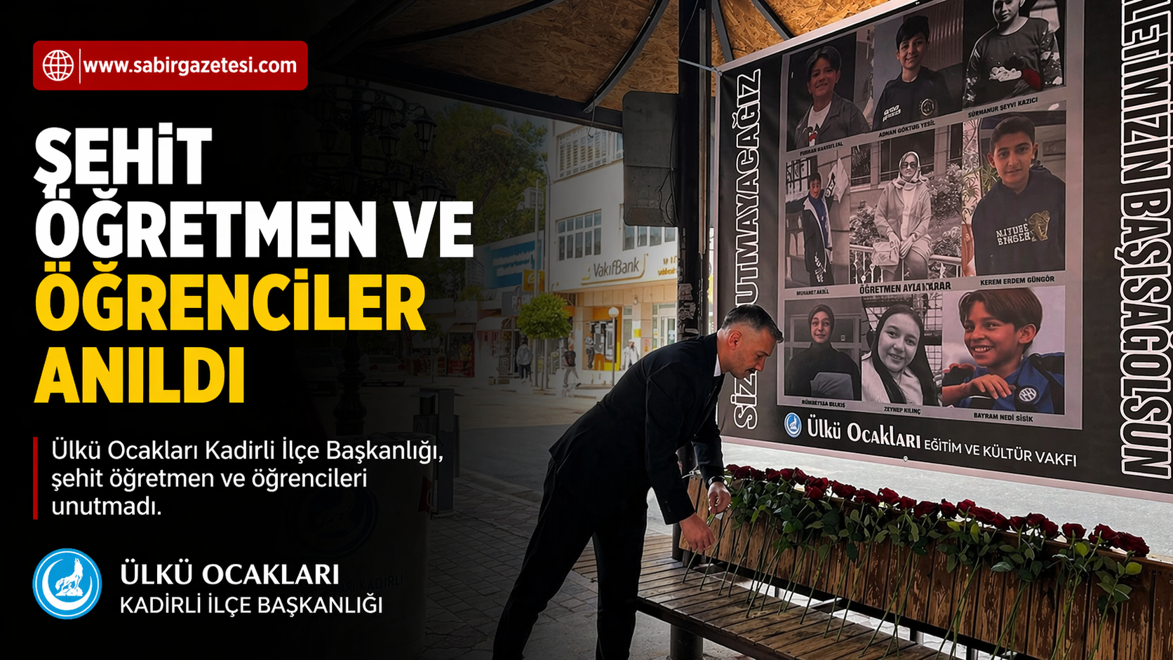 Atatürk Caddesi’nde Anlamlı Stant: Şehit Öğretmen ve Öğrenciler Anıldı