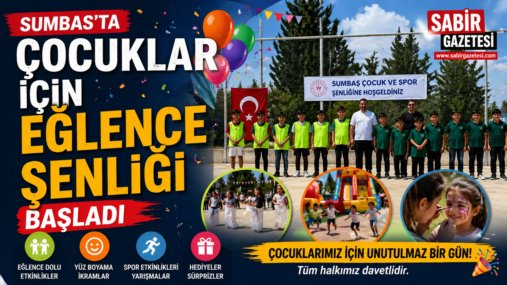 Sumbas’ta Çocuklar İçin Eğlence Şenliği Başladı
