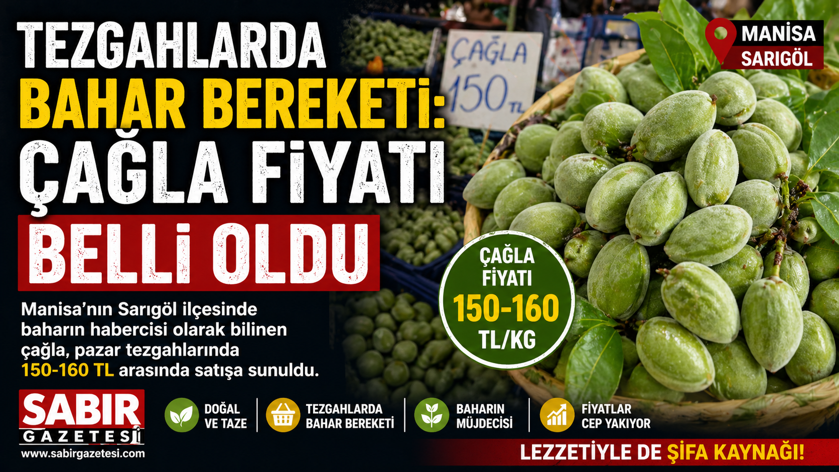 Tezgahlarda Bahar Bereketi: Çağla Fiyatı Belli Oldu