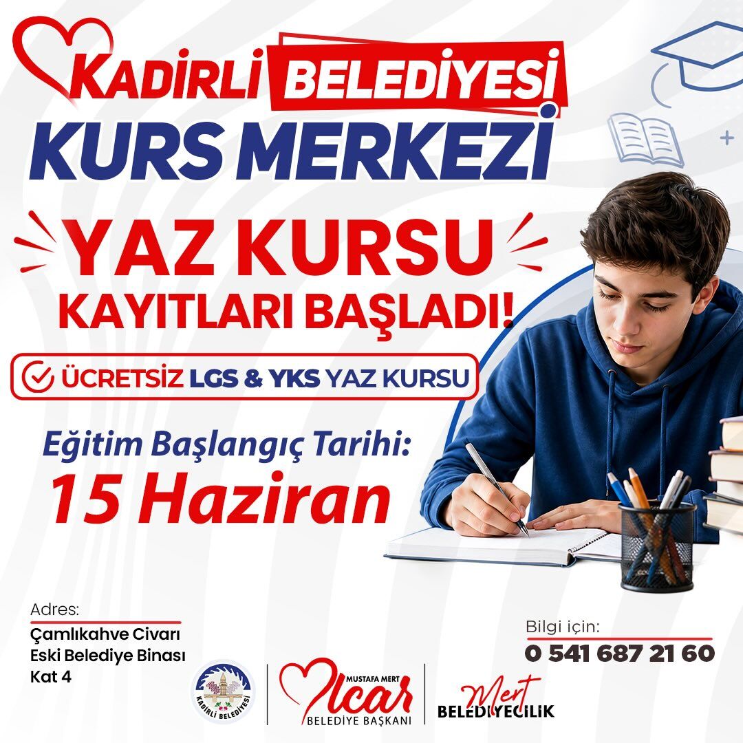 Kadirli’de Ücretsiz Lgs Ve Yks Kursu Başlıyor-1