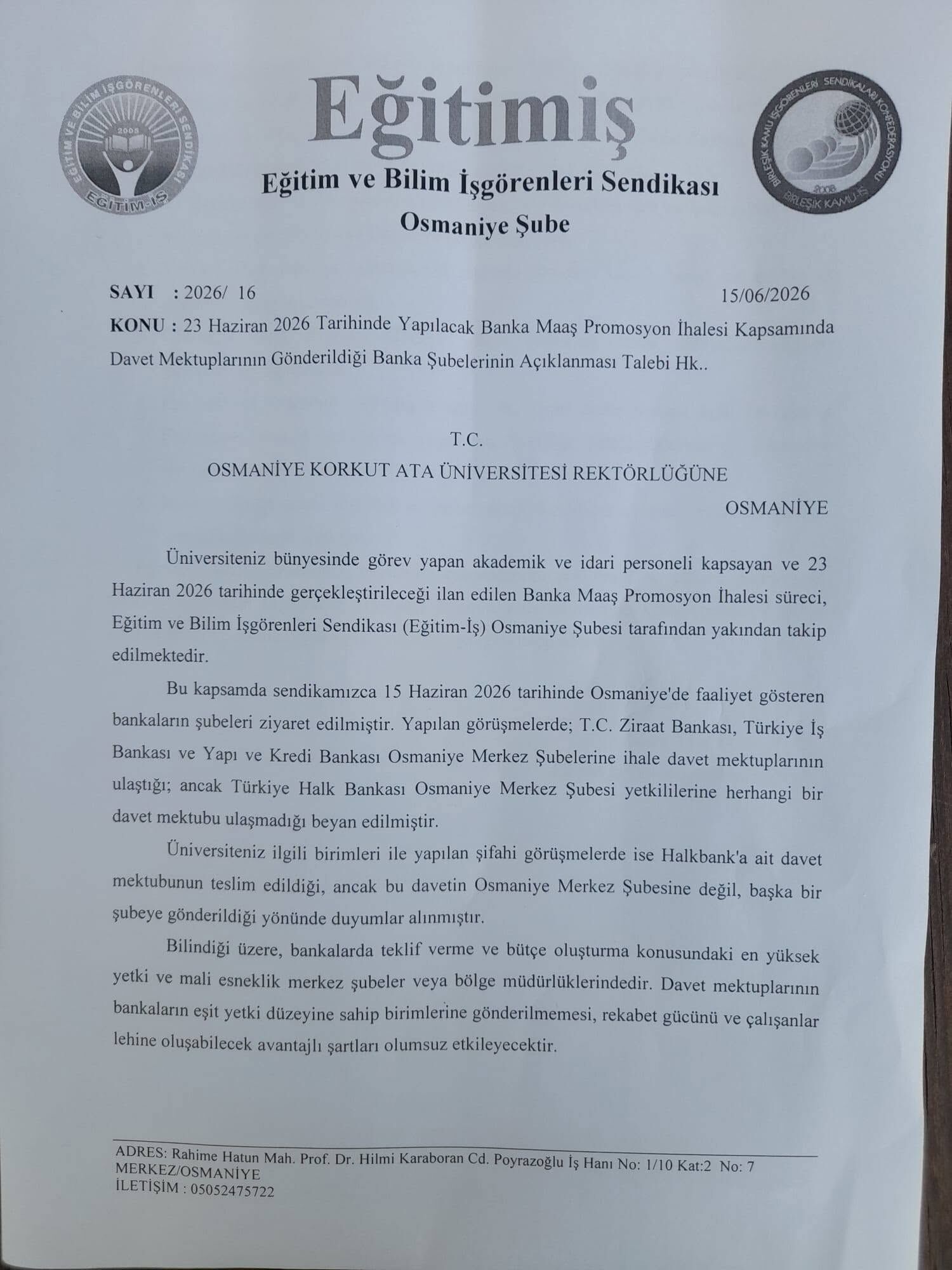 Adem Yücel Üniversite Çalışanlarını Gündeme Taşıdı7