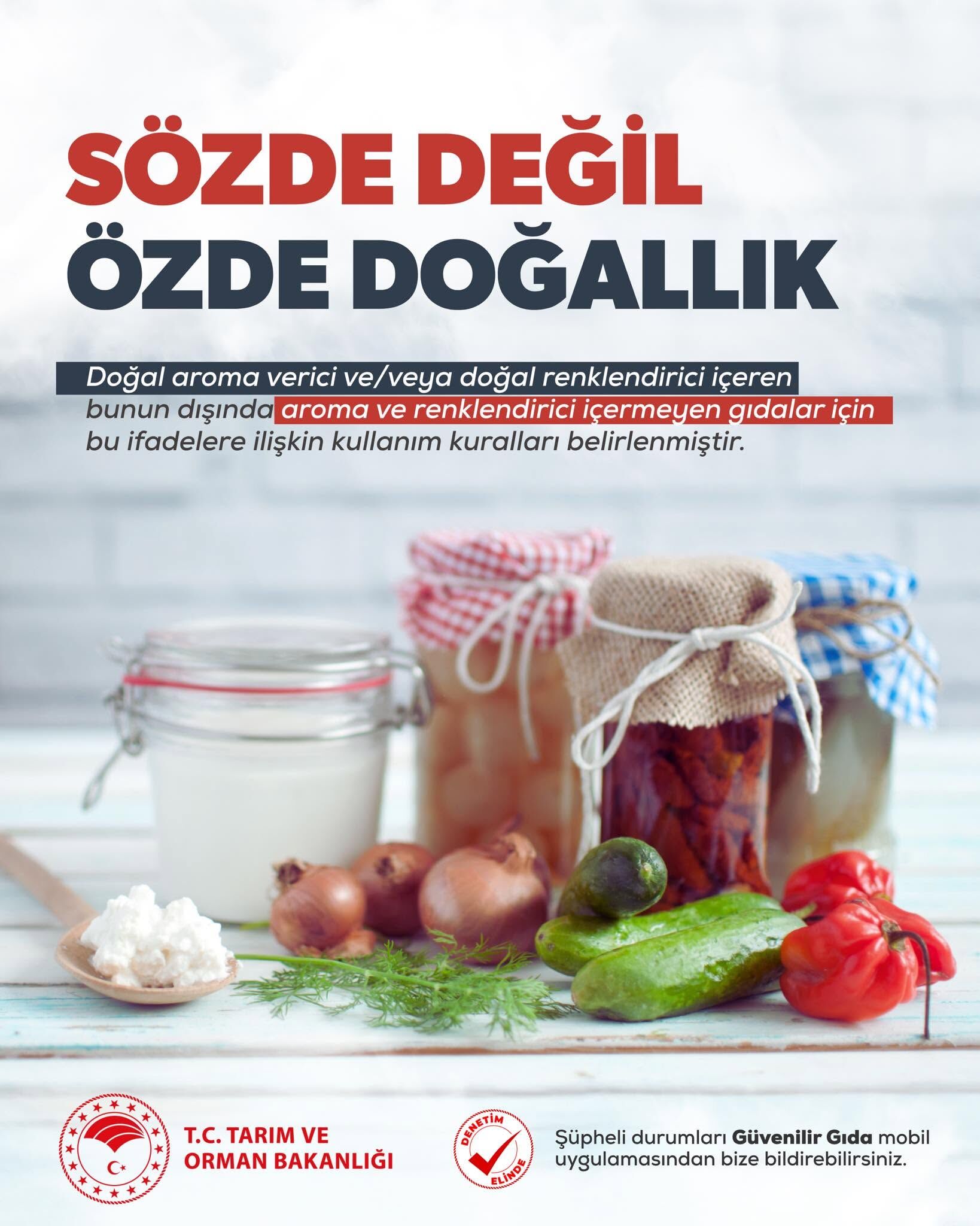 Bakanlıktan Gıda Etiketlerinde Doğal Düzenlemesi