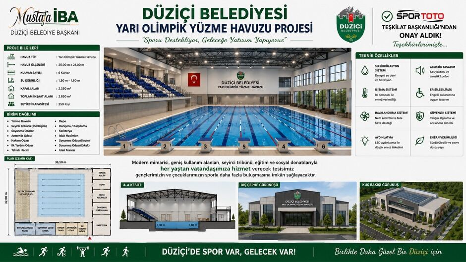 Düziçi’ne Yarı Olimpik Yüzme Havuzu (2)
