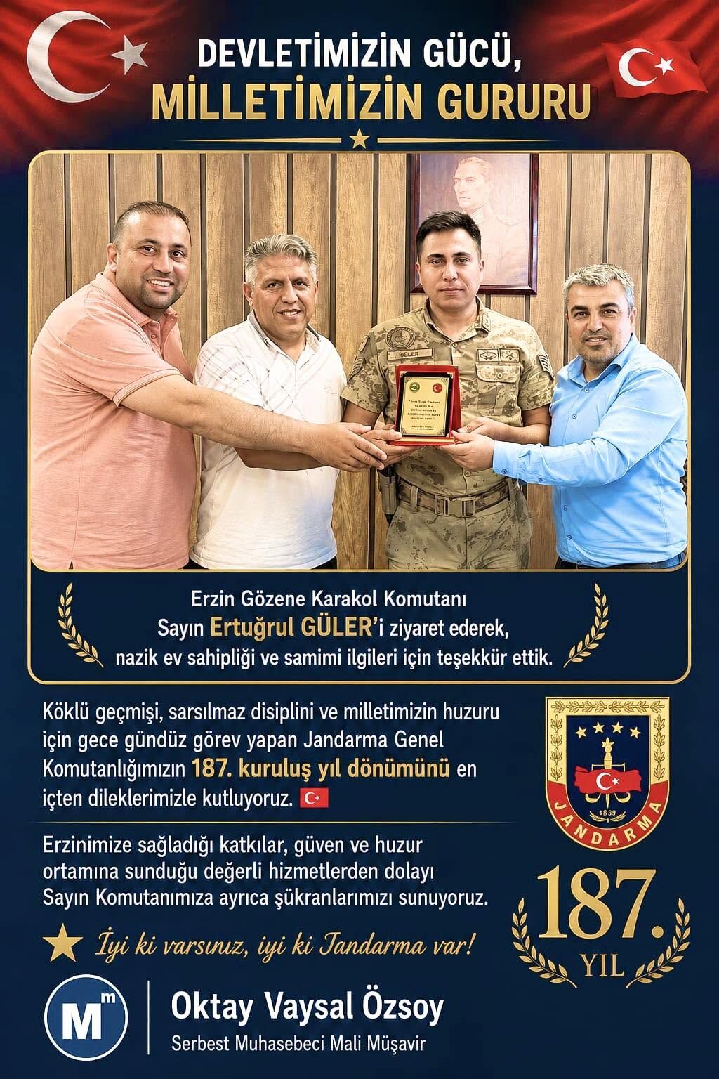 Mali Müşavir Özsoy’dan Jandarmaya Anlamlı Ziyaret (2)