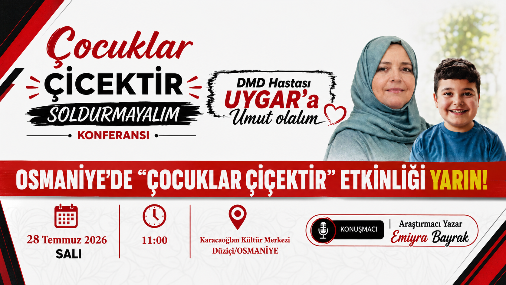 Osmaniye'de "Çocuklar Çiçektir" Etkinliği Yarın