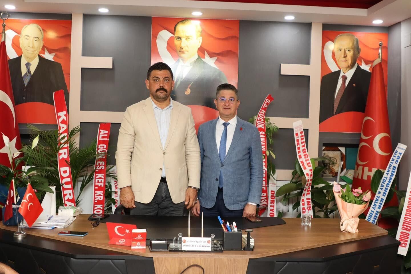 Dörtyol’da Mhp İlçe Başkanlığına Hayırlı Olsun Ziyareti