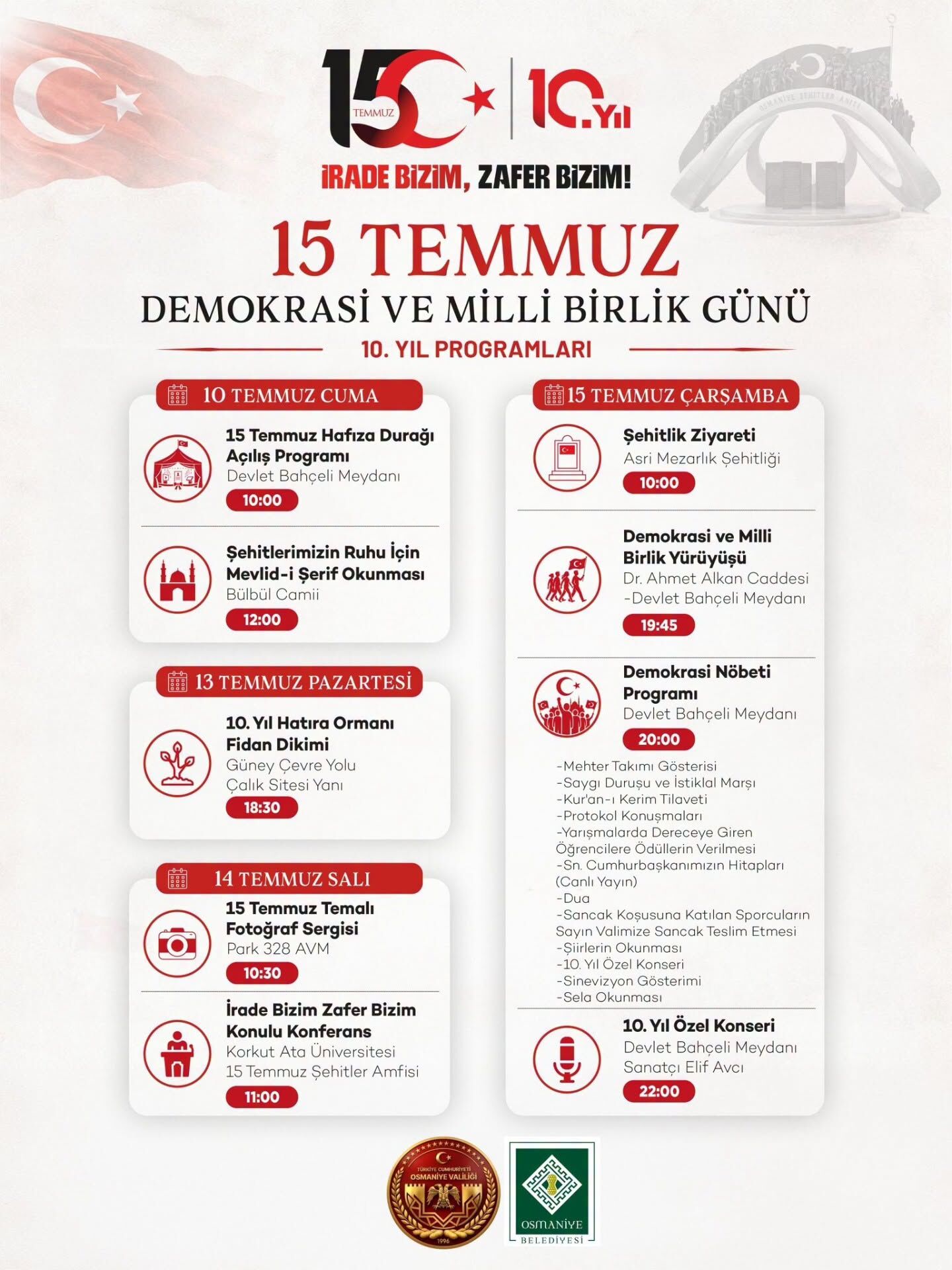 Osmaniye'de 15 Temmuz'un 10. Yılına Özel Anma Programı (2)